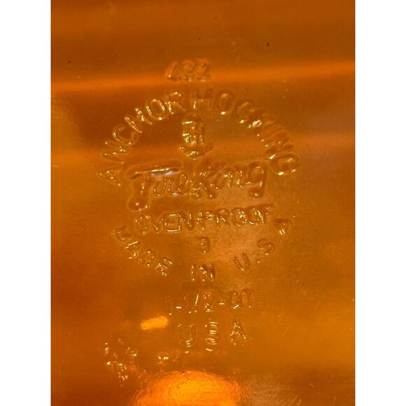 Vintage Fire King Anchor Hocking Brown‎ 6.5" x 10" Casserole Dish 1 1/2Qt #432 - Picture 3 of 3